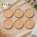 Sous-verres LUNA™ – Bois Naturel Sunova Home