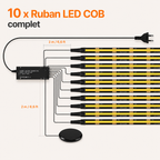 LUMA™ | Kit Ruban LED COB Tactile Haut de Gamme Sunova Home