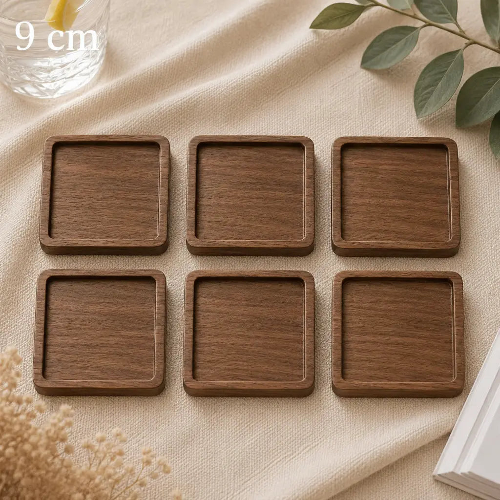 Sous-verres LUNA™ – Bois Naturel Sunova Home