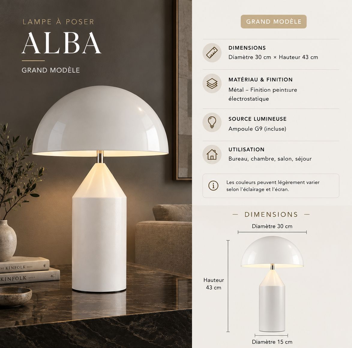 TRIA™ | Lampadaire LED Design 3 Lumières Sunova Home