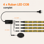 LUMA™ | Kit Ruban LED COB Tactile Haut de Gamme Sunova Home
