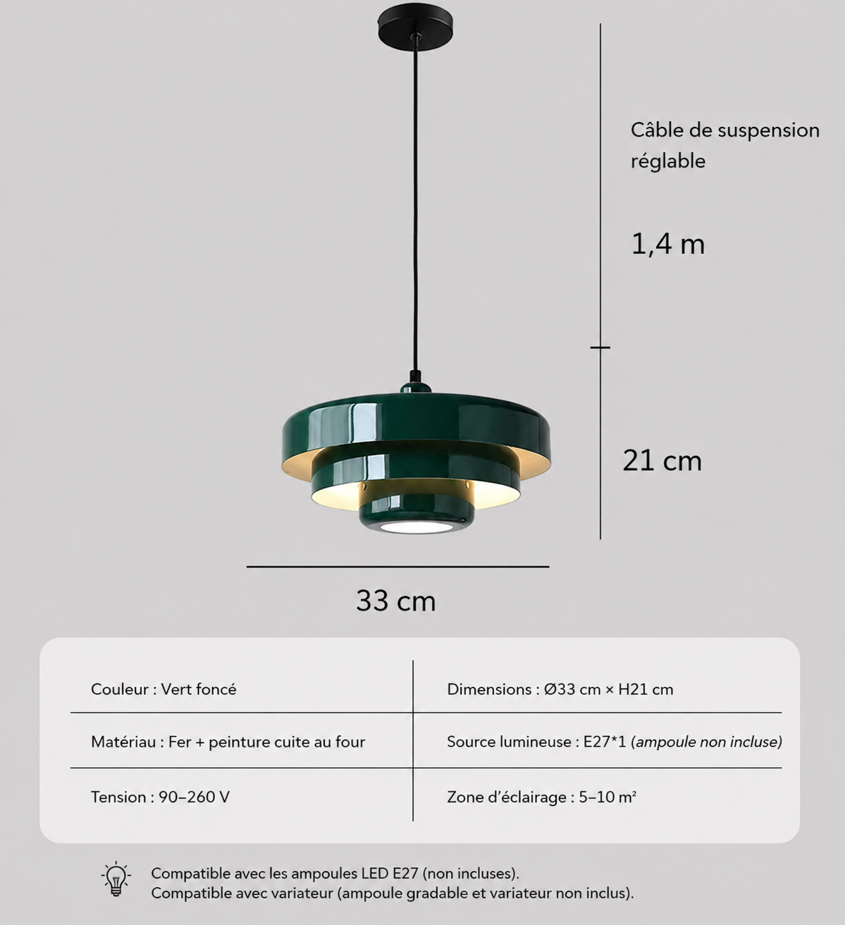 MILO™ | Suspension Design Contemporaine Sunova Home
