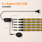 LUMA™ | Kit Ruban LED COB Tactile Haut de Gamme Sunova Home