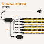 LUMA™ | Kit Ruban LED COB Tactile Haut de Gamme Sunova Home