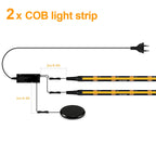 Bande lumineuse LED PCB noire à intensité variable tactile, bande COB pour calandre acoustique en bois de noyer, panneau mural de fond de télévision et décor d'armoire Sunova Home