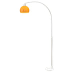 Lampadaire sur pied salon, lampe sur pied, abat-jour minimaliste à haut mât et interrupteur à pied, 26x90x180cm, orange Sunova Home