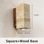 Wabi Sabi jaune marbre applique Led chevet japon chambre salon applique murale travertin escalier couloir décor applique Sunova Home