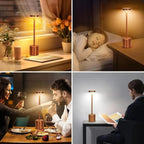 Lampe de Table LED sans fil en alliage Rechargeable, 3 couleurs, interrupteur tactile, veilleuse de Style nordique, pour maison, Bar, Restaurant, ambiance, lampe de bureau Sunova Home
