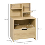 Table de Chevet LENA™ – Rangement Design Bois Naturel